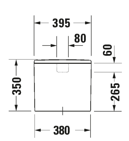 ME BY STARCK CISTERN FOR W.C 217009 (BOTTOM LEFT SUPPLY) DUAL FLUSH