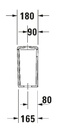 ME BY STARCK CISTERN FOR W.C 217009 (BOTTOM LEFT SUPPLY) DUAL FLUSH