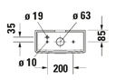 ME BY STARCK CISTERN FOR W.C 217009 (BOTTOM LEFT SUPPLY) DUAL FLUSH