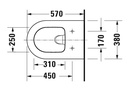 MILLIO WALL MOUNT TOILET 57 CM CINNAMON MAT SMOOTH