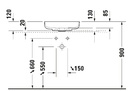 VITRIUM D ABOVE COUNTER BASIN 46 CM CINNAMON