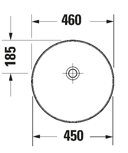 VITRIUM D ABOVE COUNTER BASIN 46 CM CINNAMON