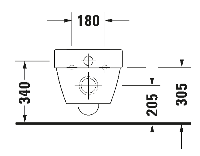 VERO AIR TOILET WALL MOUNTED RIMLESS 37X57 CM