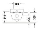 VERO AIR TOILET WALL MOUNTED RIMLESS 37X57 CM