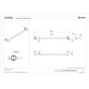 ASTRAL TOWEL BAR 600 MM. BLACK