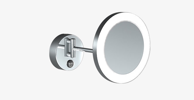 MAGNIFYING MIRROR 1 ARM LED (X3) CHROME