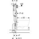 DUOFIX ELEMENT FOR WALL HUNG WC, 112 CM WITH ALPHA CONCEALED CISTERN 12 CM