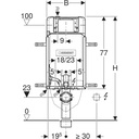 KOMBIFIX ELEMENT FOR WALL HUNG WC, 109 CM WITH SIGMA CONCEALED CISTERN 8 CM