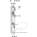 KOMBIFIX ELEMENT FOR WALL HUNG WC, 109 CM WITH SIGMA CONCEALED CISTERN 8 CM