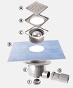 EURODESAUGE KIT PREMIUM 110X110 MM INOX MATT