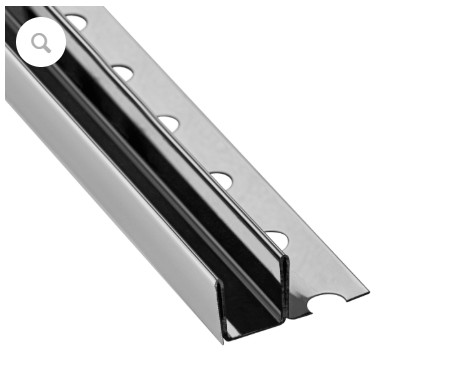 STAINLESS STEEL PROFILE FOR SHOWER SCREEN POLISHED INOX 2.5M
