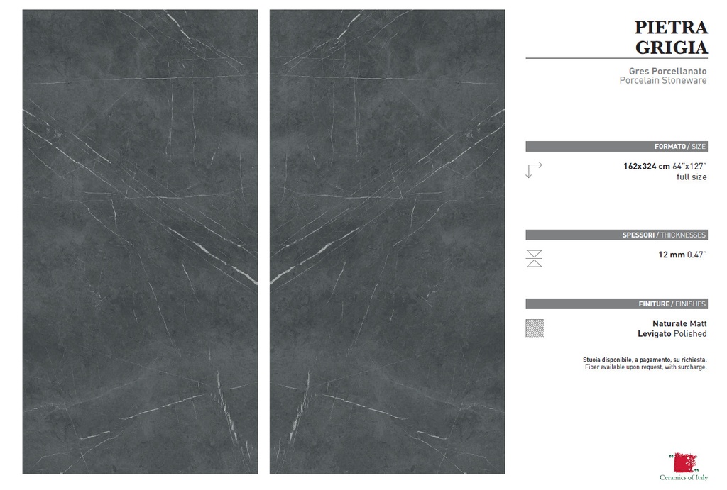 160X320 P.GRIGIA LIGHT B NT 12MM MATT