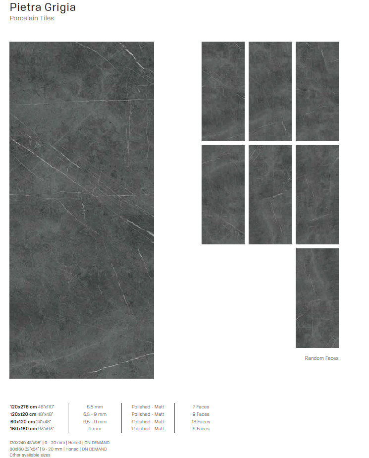 160X320 P.GRIGIA LIGHT A LV 12MM