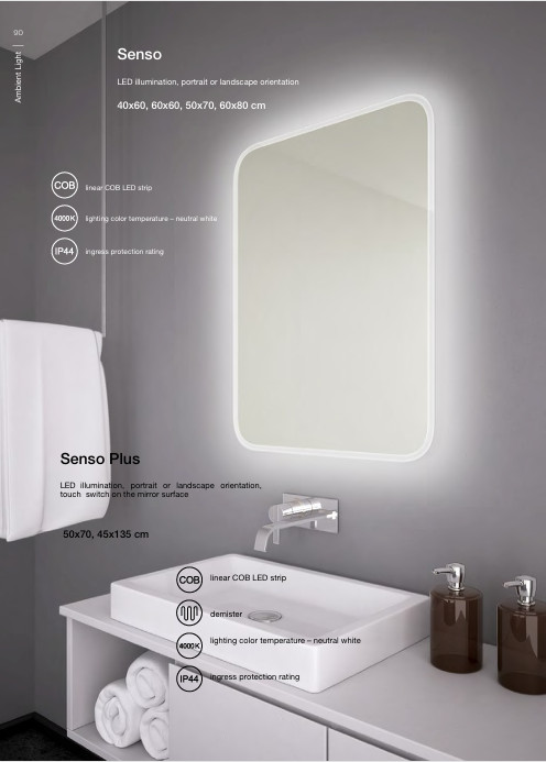 MIRROR SENSO PLUS 45X135 CM