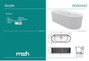 ROMANO 180X80 FREE STANDING BATHTUB WHITE GLOSS