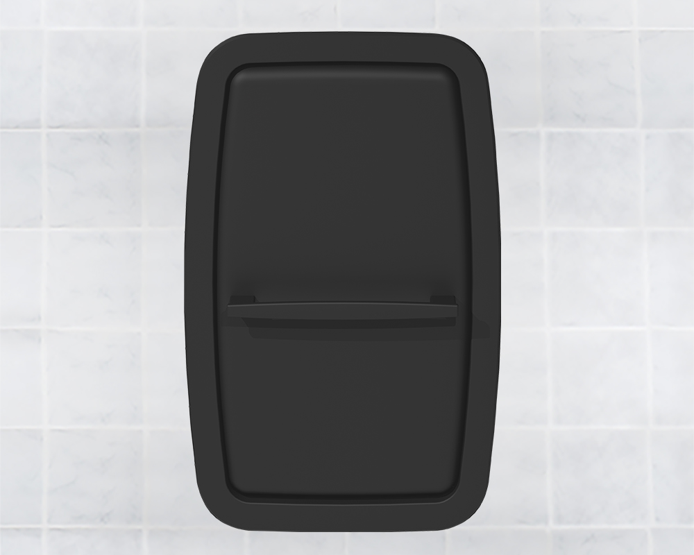 BABY CHANGING STATION STAINLES STEEL RESESSED-MOUNTED MATT BLACK