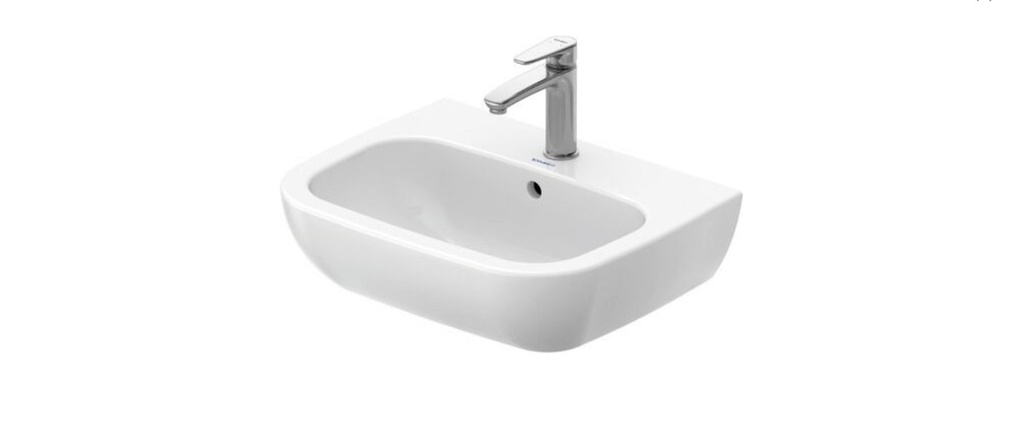 KIT D-CODE WASH BASIN 55CM WITH 1 TAP HOLE PUNCHED