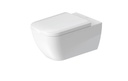 KIT HAPPY D2 TOILET WALL MOUNTED - RIMLESS 36.5X62 DURAFIX INCLUDED (RIMLESS)
