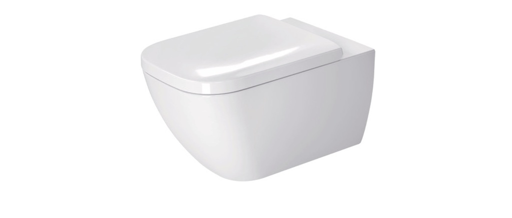 KIT HAPPY D2 TOILET WALL MOUNTED - W/O RIMLESS 36.5X54 DURAFIX INCLUDED