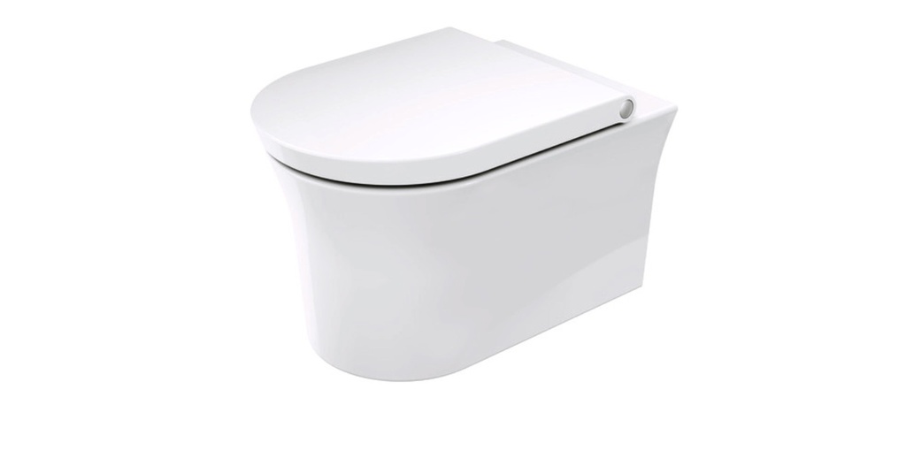 KIT WHITE TULIP WALL MOUNTED W.C 54CM (RIMLESS) WITH DURAFIX