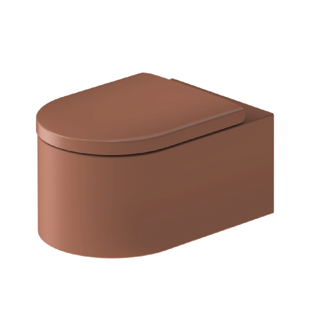 KIT MILLIO WALL MOUNTED TOILET 57 CM CINNAMON MATT SMOOTH