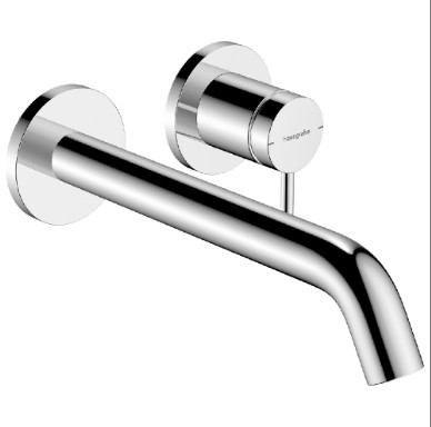 TECTURIS S SINGLE LEVER BASIN MIXER FOR CONCEALED INSTALLATION WALL-MOUNTED ECOSMART+ WITH SPOUT 22,5 CM