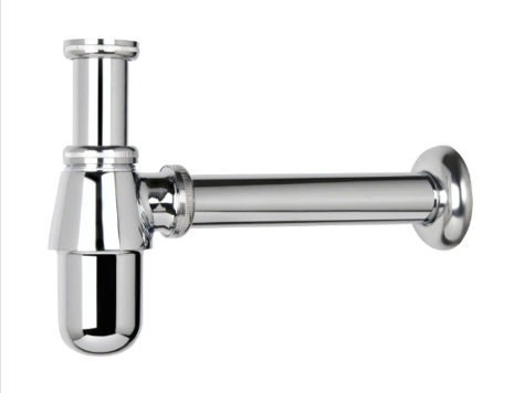 CHROME PIPE WASH BASIN TRAP 1 1/4" FULL BRASS