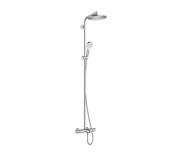 CROMETTA S SHOWER PIPE 240 1-JET WITH BATH THERMOSTAT SHOWER HEAD SIZE 240 MM
