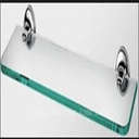 E_PLUS GLASS SHELF 600MM CHROME