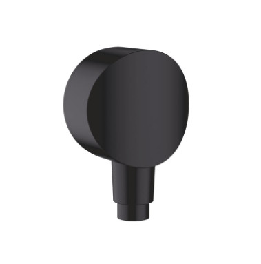FIXFIT WALL OUTLET S WITH NON RETURN VALVE & SYNTHETIC JOINT BLACK FINISH