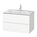 L-CUBE WALL MOUNTED VANITY UNIT FOR 233683 , 82 CM WHITE MATT - WITH 2 DRAWERS