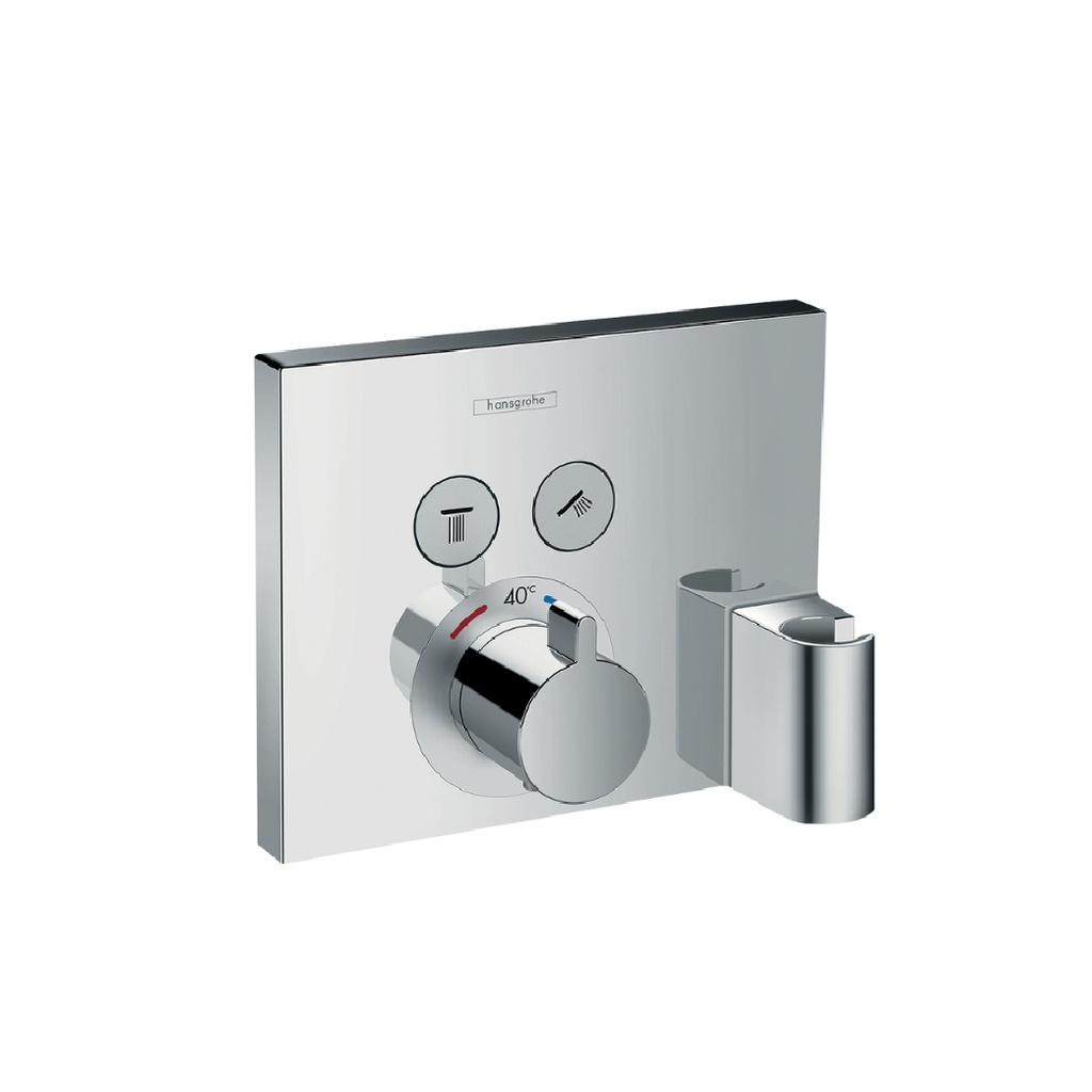SHOWER SELECT THERMOSTATIC FOR CONCEALED FOR 2 OUTLET WITH HOSE CONNECTION + HOLDER