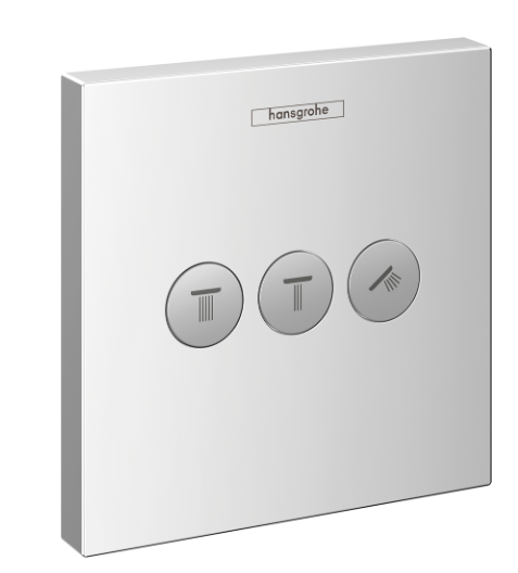 SHOWER SELECT VALVE SQUARE FOR CONCEALED FOR 3 OUTLETS