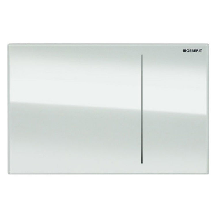 SIGMA 70 ACTUATOR PLATE DUAL FLUSH WHITE GLASS