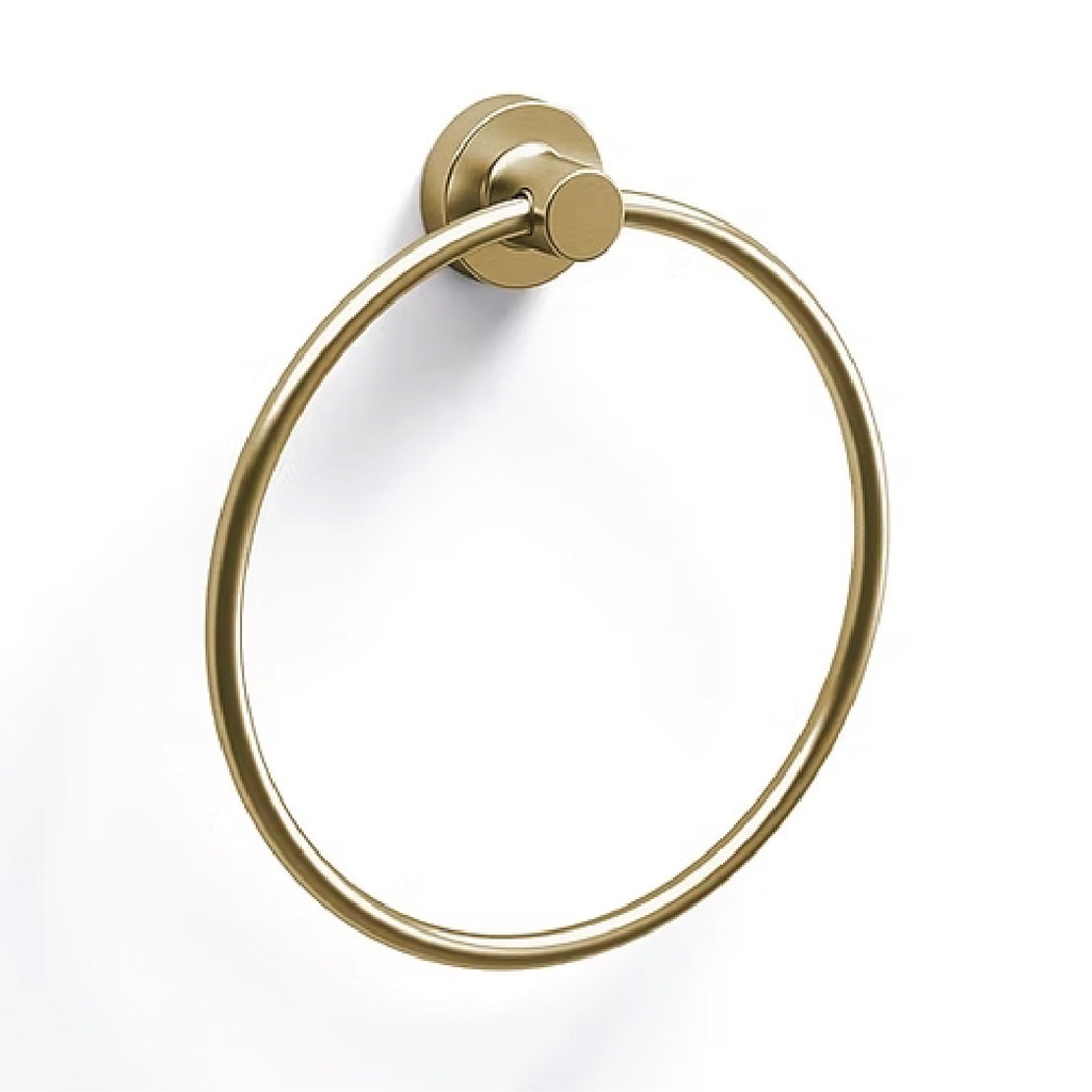 TECNO PROJECT TOWEL RING ROUND 180MM BRUSHED GOLD