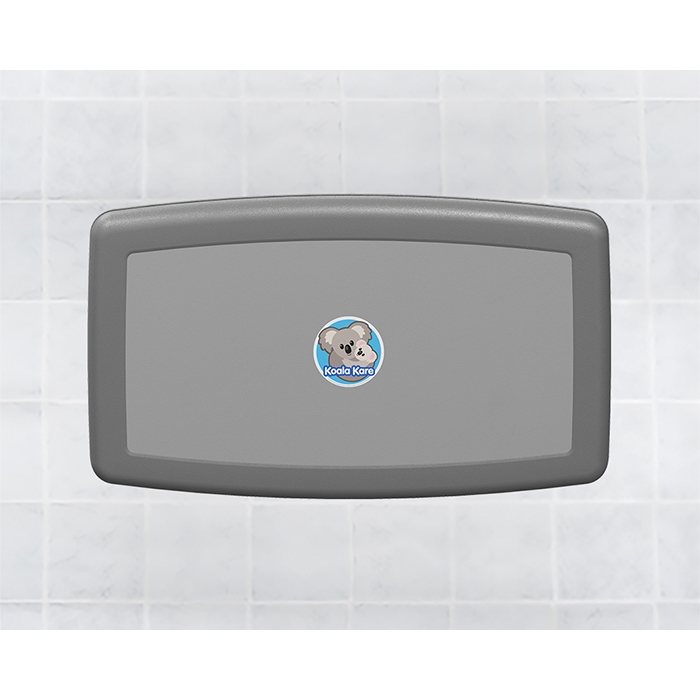 BABY CHANGING STATION W/M PLASTIC GREY HORIZONTAL