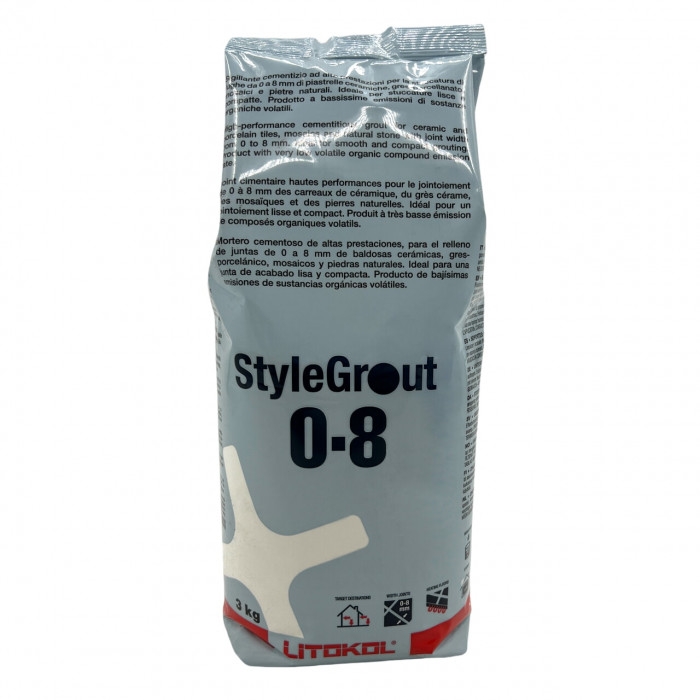 STYLEGROUT 0-8 GREY 2 SCATOLA 6PZ X 3KG