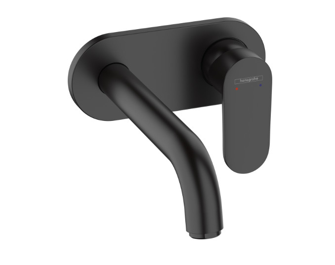 VERNIS BLEND SINGLE LEVER BASIN MIXER FOR CONCEALED INSTALLATION WALL-MOUNTED WITH SPOUT 20,7 CM- MATT BLACK