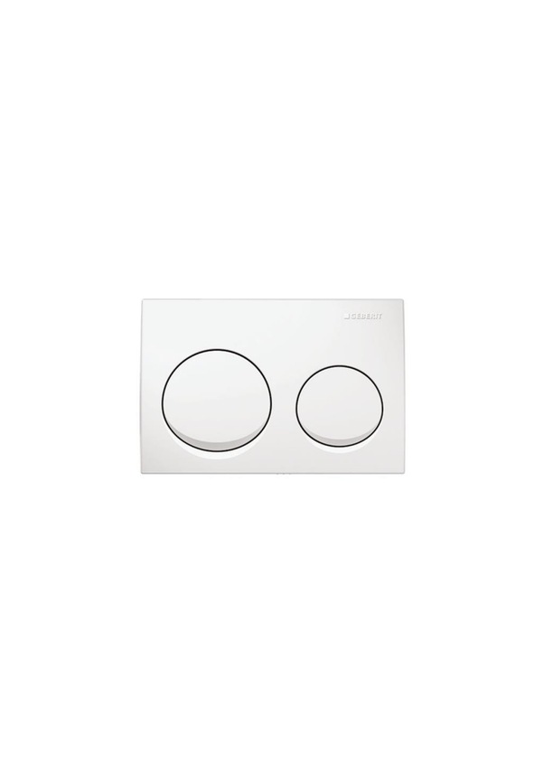 ALPHA 20 ACTUATR PLATE DUAL FLUSH WHITE ALPHINE