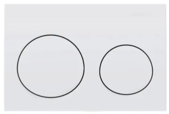 ALPHA 20 ACTUATR PLATE DUAL FLUSH WHITE ALPHINE