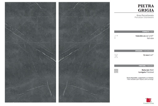 [NC354IDAL] 160X320 P.GRIGIA LIGHT B LV 12MM POLISHED