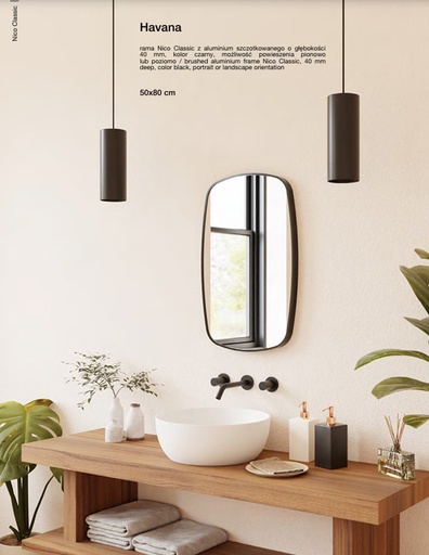 [DUBIEL05] MIRROR HAVANA GOLD 50X80 CM