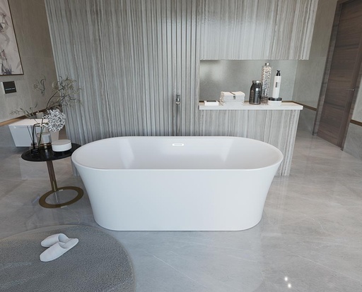 [05800110001] PAVILION 170X80 FREE STANDING BATH TUB WHITE GLOSS