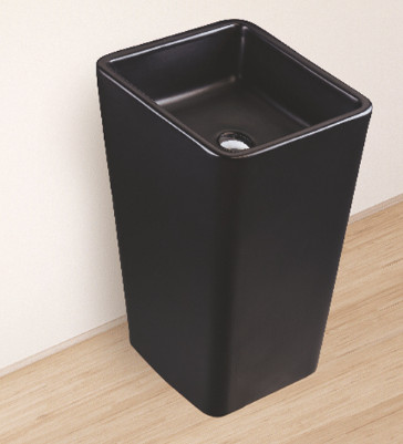 [05861780970] CUADRA FREE STANDING WASH BASIN 40X40 BLACK MATT