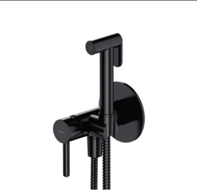 [70077.NE] BIDETTE  HAND SHOWER  FOR MIXED WATER INCLUDING SHOWER HOLDER AND CONCEALD FITTING - MATT BLACK