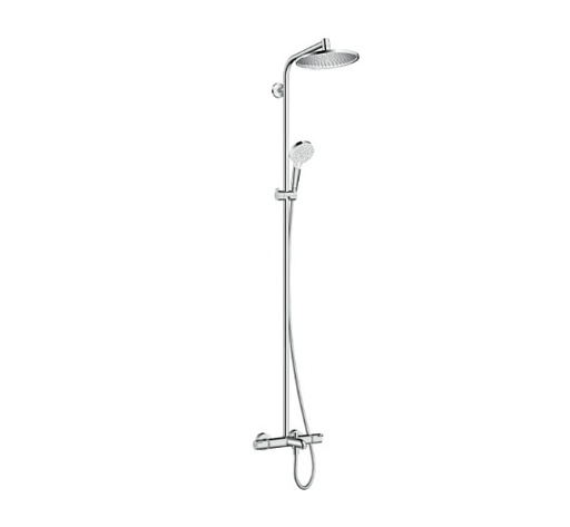 [27320000] CROMETTA S SHOWER PIPE 240 1-JET WITH BATH THERMOSTAT SHOWER HEAD SIZE 240 MM