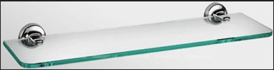 [046140] E_PLUS GLASS SHELF 600MM CHROME