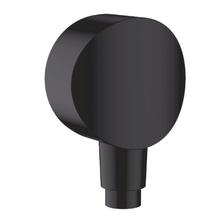 [26453670] FIXFIT WALL OUTLET S WITH NON RETURN VALVE & SYNTHETIC JOINT BLACK FINISH