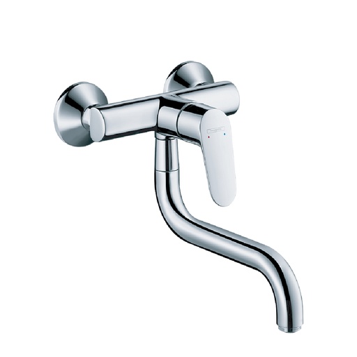 [31825000] FOCUS M41 SINGLE LEVER KITCHEN MIXER WALL-MOUNTED LOWSPOUT, 1 JET