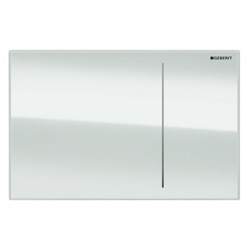 [115.625.SI.1] SIGMA 70 ACTUATOR PLATE DUAL FLUSH WHITE GLASS